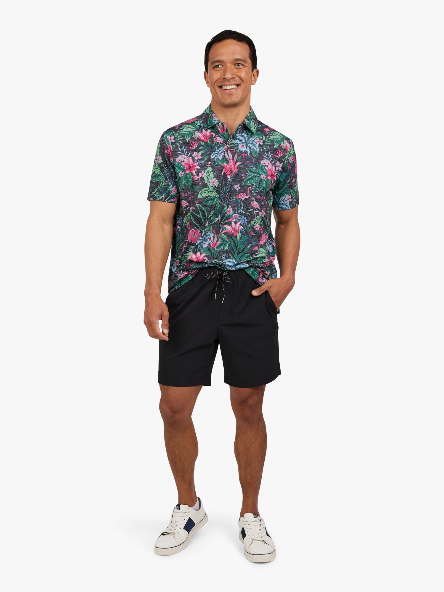 Chaps Men's and Big Men's Everyday Performance Printed Polo Shirt, Sizes S-3XL