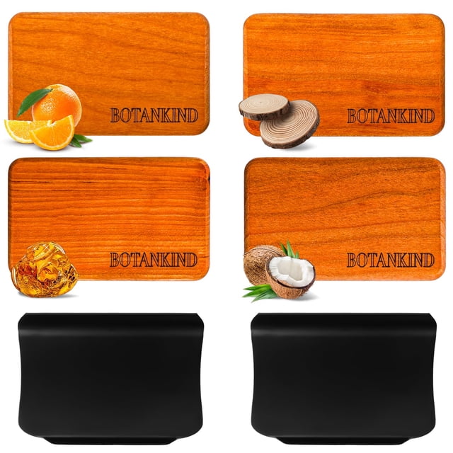 Ambientador para auto de madera Botanikind eliminador de olores, paquete de 4
