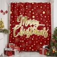thumbnail image 2 of Shower Curtain 72"W x 84"L Merry Christmas Golden Snowflake Polka Dots Red Fabric Shower Curtains Set with Hooks Water Repellent Bathroom Curtains Machine Washable Bathroom Accessories, 2 of 9