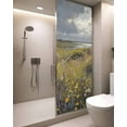 thumbnail image 2 of Window Privacy Film Spring Floral Stained Glass Window Film Decorative Sun Block Window Cover Modern Oil Painting Farmhouse Window Clings Static Adhesive Sticker for Bathroom 29.5"x78.7", 2 of 7