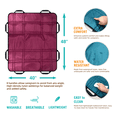 thumbnail image 6 of NurtureCare Positioning Bed Pad with Handles, 3-Layer Nylon with Elastic Foam, Waterproof, Washable, 48" x 40", Mystic Plum, 6 of 8