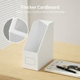 thumbnail image 4 of Jiawei File Organizer Cardboard 3-Tier Document Holder, White, 3 Pack, 4 of 6