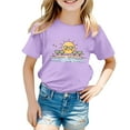 thumbnail image 2 of SNKSDGM Girls Girls Cute Tops Size 10-12 Clothes for Teen Girls 12-14 Boys Girls' Island Print Casual T Shirt Fashion Kids' Comfort Fit Top for Beach & Daily Wear 6-7 Years, 2 of 4