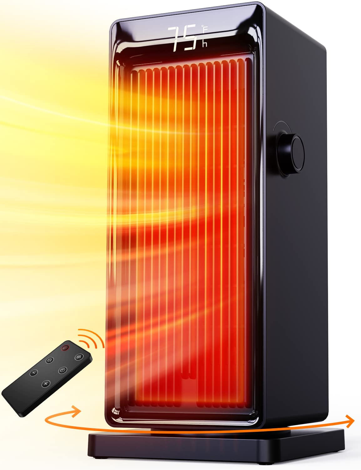Best Portable Heater For Bedroom Space Heater, 1500W Portable Heater for Bedroom, ECO Thermostat 90