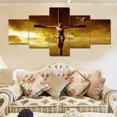 thumbnail image 4 of TISHIRON 5PCS Framed Jesus Canvas Wall Art Set,60"x32" Jesus Crucifixion Christianity Canvas Prints for Living Room, Bedroom, Office Home Wall Decor, 4 of 7