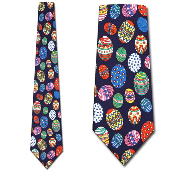 Easter Egg Allover (Navy) Necktie Mens Tie