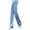 Blue, variant on DeHolifer Women's Jeans Elastic Waisted Solid Color Casual Loose Straight Leg Streetwear Denim Pants Blue M
