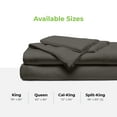 thumbnail image 7 of Cariloha Resort Bamboo Viscose 4-Piece Bed Sheet Set - Cooling, Odor-Resistant, Sustainable, Hypoallergenic, Soft and Durable - Flat and Fitted Sheets and Two Pillowcases - Split King - Onyx, 7 of 7