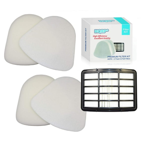 HQRP HEPA   2xFoam&Felt Filter Kit for Shark Navigator NV360 NV361 NV360K NV360NZ NV361BK NV361PR NV360_26 Lift-Away Deluxe Upright Vacuum Cleaner