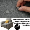 thumbnail image 2 of EEEkit 50 Pcs Upholstery Twisty Pins with Clear Heads Twist Pin for Holds Bedskirts, Slip Covers, Drapes and Other Fabric and Materials Securely in Place for Sewing and Home Decor, 2 of 9