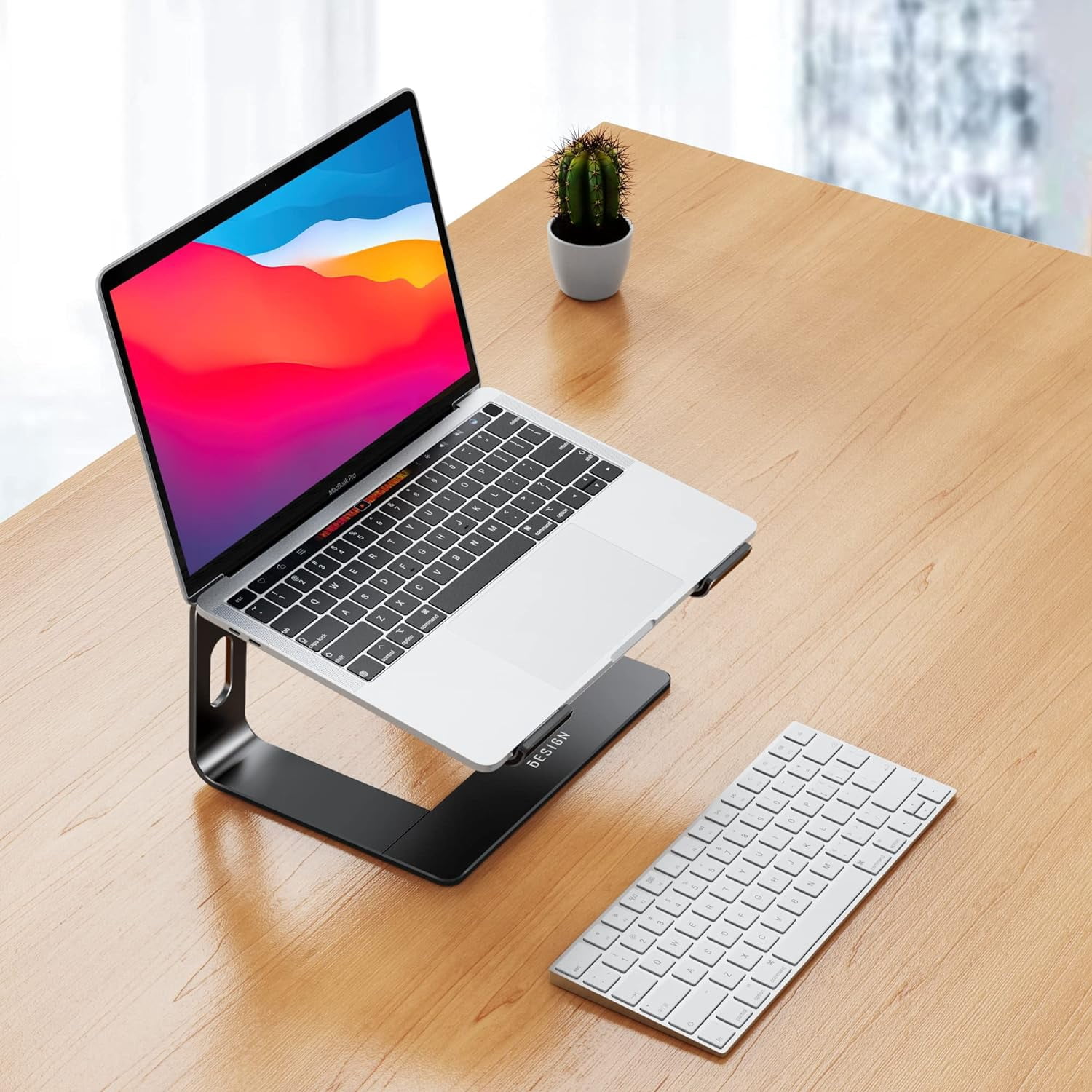 Aluminum laptop computer stand, ergonomic detachable computer stand