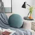 thumbnail image 3 of HLONK Solid Color Round Throw Pillow Cover with Pillow Insert Round Pillow Sham for Home Decoration Soft Warm Pillow Case 18 Inch, 3 of 12
