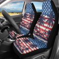 thumbnail image 2 of XYZCANDO Vintage American Flag Car Seat Covers Front Seats Breathable Soft Auto Seat Covers Auto Interior car Front Seats, Washable Protector Truck SUV, 2 of 10