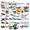 Multicolor, variant on cartoon Airplane Stickers, Waterproof Airplane Sticker for Water Bottle Laptop Phone Cases Planner Skateboard Luggage Helmet Party Favor Decor, Ideal for Adults Teens Teacher Rewards