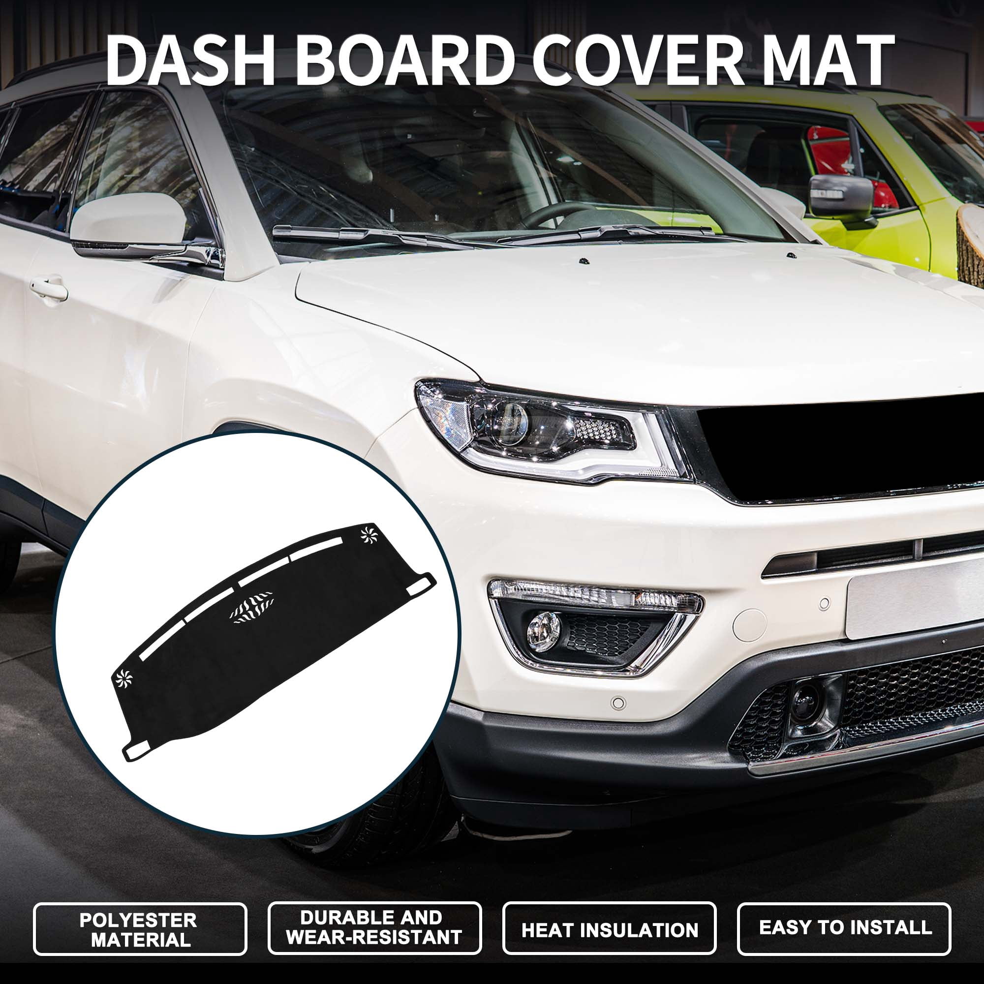 Unique Bargains Dash Cover for Jeep Compass 2022-2025 Non-Slip Dash Cover Mat