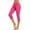 Hot Pink, variant on biudgviw Women's Yoga Capris Elastic High Waisted Crossover Leggings Casual Lightweight Workout Running Summer Pants