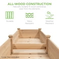 thumbnail image 6 of Best Choice Products 72x24x30in Raised Garden Bed, Elevated Wood Planter Box for Patio w/ Divider Panel - Natural, 6 of 9