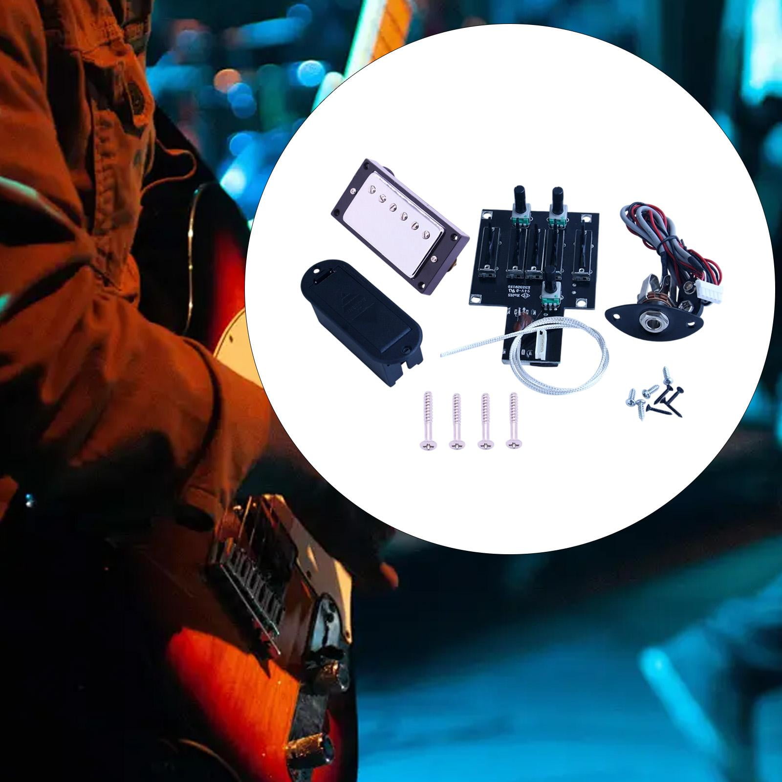 Guitar Pickup 4 Band Preamp Tuner Integrated System Lightweight Suitable for Acoustic Electric Performance