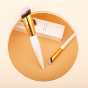 Docolor Pro Liquid Foundation & Concealer Brush Set - 2 Piece Non-Absorbent Makeup Tools for Flawless Coverage
