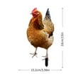 thumbnail image 2 of Realistic Acrylic Chicken Statues Outdoor Garden Stakes Durable Yard Art Decor With Detailed Feather Eye Beak Design Perfect For Backyard Patio Christmas Easter Decoration Gift, 2 of 6