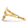 thumbnail image 2 of Solid 14k Yellow Gold Music Notes Bypass Ring Band Size 8, 2 of 4
