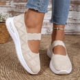 thumbnail image 5 of UDAUDU Womens Orthopedic Shoes Arch Support Running Shoes Wide Slip on Non Slip Walking Shoes Mesh Stretch Comfort 2026 Orthopedic Shoes Beige 7 Wide, 5 of 5