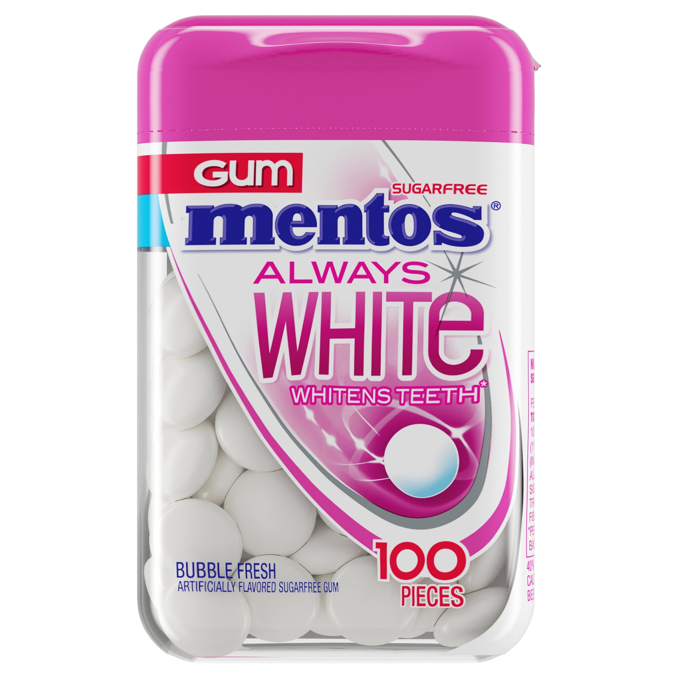 Mentos Gum Always White Bubble Fresh
