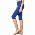 thumbnail image 3 of TheLovely Women's Essential Basic Cotton Spandex Stretch Below Knee Length Capri Leggings, 3 of 4