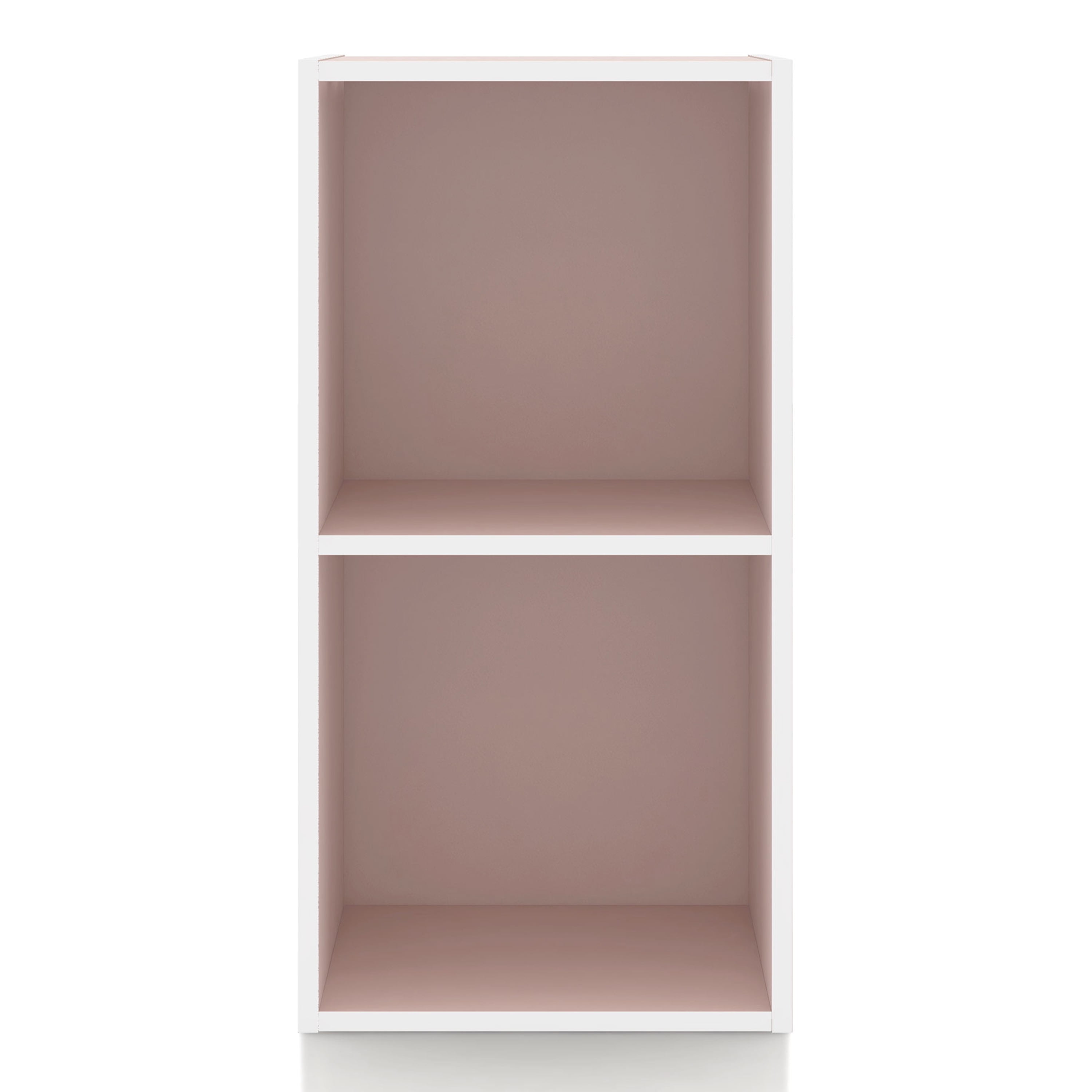 Furniture of America Brooks Stackable 2-Cube Wood Light Pink Kids Bookcase