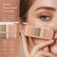 thumbnail image 5 of 9 Colors Neutral Nude Eyeshadow Palette with Brush – High Pigment Matte Warm Brown Eye Shadow, Soft Blendable Powder, Korean Eye Makeup Palette for Women, 5 of 7