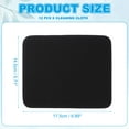 thumbnail image 2 of Paño de Limpieza para Gafas 6.9" x 5.7", Paños Limpiadores de Microfibra Suaves para Pantallas, Negro 12 Pcs, 2 of 7