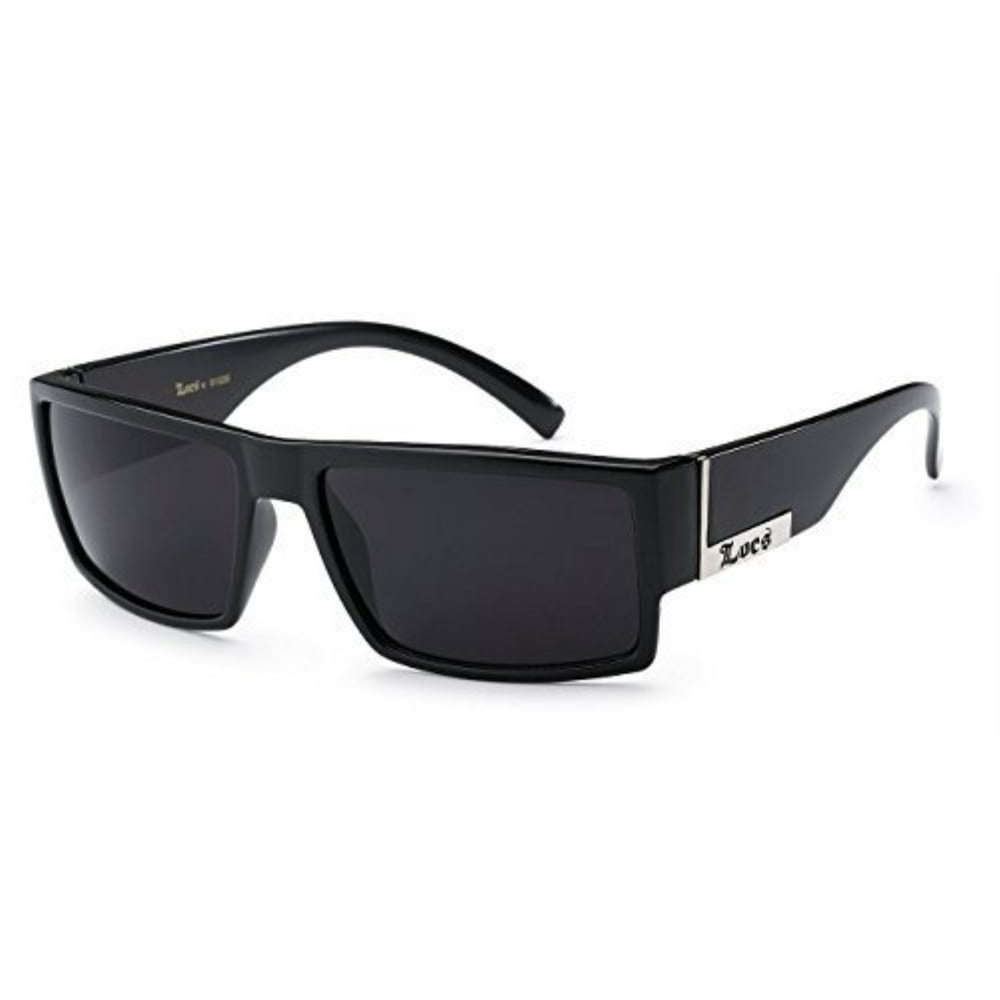 Locs - locs mens flat top gangster sunglasses black silver frame 91026 ...