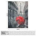 thumbnail image 4 of Orinice Rain Umbrella Eiffel Tower Warm Lightweight Blanket Soft Fleece Blankets for All Seasons - Living Room Sofa Decor Cow Gifts Blanket, Multiple Sizes Available 50x60in, 4 of 6