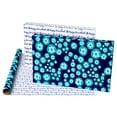 thumbnail image 6 of American Greetings Reversible Hanukkah Wrapping Paper, Dreidel, Menorah, Star of David (4 Roll, 120 Sq. Ft.), 6 of 8