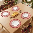 thumbnail image 3 of Unique Bargains Set of 6 Round Farmhouse Placemats for Dining Table Decor Pattern, 3 of 6