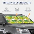 thumbnail image 3 of Kdxio Cartoon Frog Print 2-Piece Sun Shade Front Windshield - Foldable Car Front Window Sunshades For Most Sedans Suv Truck, 3 of 6