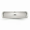 thumbnail image 3 of White Stainless Steel Ring Band Wedding Ridged Comfort, 3 of 6