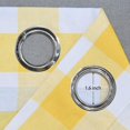 thumbnail image 5 of 3 Pc Cotton Classic Country Farmhouse Kitchen Window Curtain Grommet Top -Yellow & White Buffalo Check Tier & Valance Set, 54" x 18" / 27" x 24", 5 of 6
