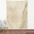 thumbnail image 3 of Ambesonne Shells Fabric by the Yard Upholstery, Interlacing Clams Motif, 2 Yards, Caramel Beige and Tan, 3 of 4