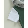 thumbnail image 6 of Bagilaanoe 2pcs Toddler Baby Boy Short Pants Set Short Sleeve Hooded Tops + Shorts 3M 6M 12M 18M 24M 3T Kids Casual Summer Outfits, 6 of 9