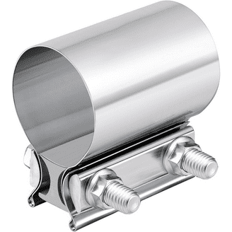 Muffler Tape 3 1/2" Muffler Clamp U-Bolt Saddle Style Steel 3/8 U BOLT MADE IN USA 3-1/2 INCH 2.5 Exhaust Clamp - Foto 5