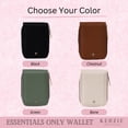 thumbnail image 6 of KEDZIE Essentials Only Pocket Wallet Textured Vegan Leather Card & Cash Organizer - Bone, 6 of 6