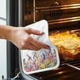thumbnail image 3 of Spring Floral Pot Holders for Kitchen Heatproof Potholder, 4 Pack Summer Birds Botanical Fence Hot Pads Multipurpose Oven Pads Cloth Potholders Trivet for Cooking and Baking, 3 of 8