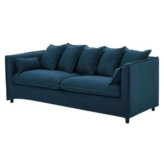 Sofa, Fabric, Navy Blue, Modern Contemporary Urban Design, Living Lounge Room Hotel Lobby Hospitality