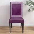 thumbnail image 4 of Vintage Dining Room Chair Covers Set of 8, Purple Greece Pattern Linen Texture Country Stretch Chair Slipcovers Removable Washable Seat Cover Chair Protectors for Kitchen Home, Hotel Banquet, 4 of 6