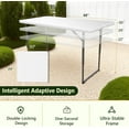 thumbnail image 3 of Decksplore Folding Table 4ft - Heavy Duty Fold-in-Half Plastic Table with Adjustable Height, Portable Utility Tables with Steel Legs for Picnic, Camping, Dining, Party, 3 of 8