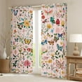 thumbnail image 2 of jejeloiu Country Flowers Black Out Curtains,Botanical Plants Theme Curtains Pack of 2 (42x63 Each),Colorful Bohemian Butterfly Bedroom Curtains For Girls,Ultra Soft Home Decor, 2 of 6