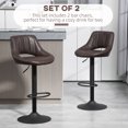 thumbnail image 4 of HOMCOM Bar Stools Set of 2 Swivel Adjustable Counter Height Barstools, 4 of 10