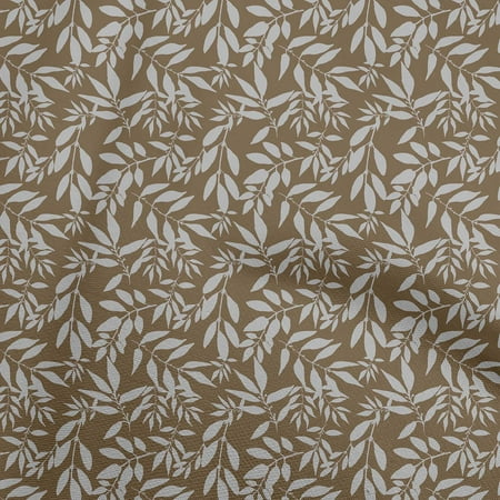 oneOone Cotton Poplin Brown Fabric Floral Fabric For Sewing Printed Craft Fabric By The Yard 56 Inch Wide-ZM