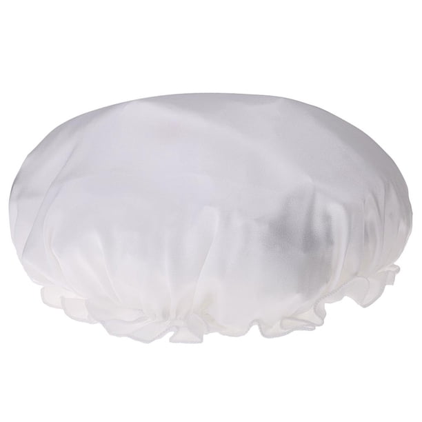 Envoltura del pelo del capo del sombrero del sueño del de la seda pura de las mujeres elegantes para el cuidado del cabello largo Blanco Yuyangstore gorro de seda para dormir